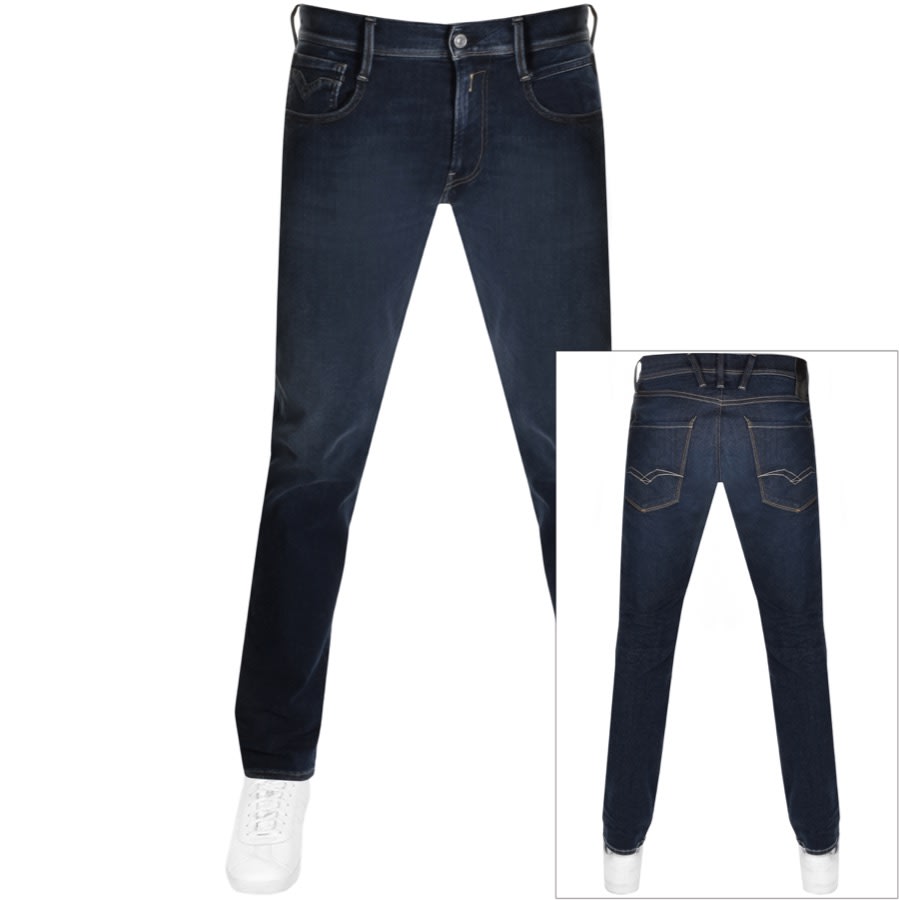 Alternative Image for ProductReplay Anbass Hyperflex Jeans Navy1
